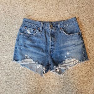Levi's Premium 501 Distressed Shorts